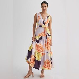 NWT Anthropologie Maeve Wrap Maxi Dress - Size 2 Petite - Floral